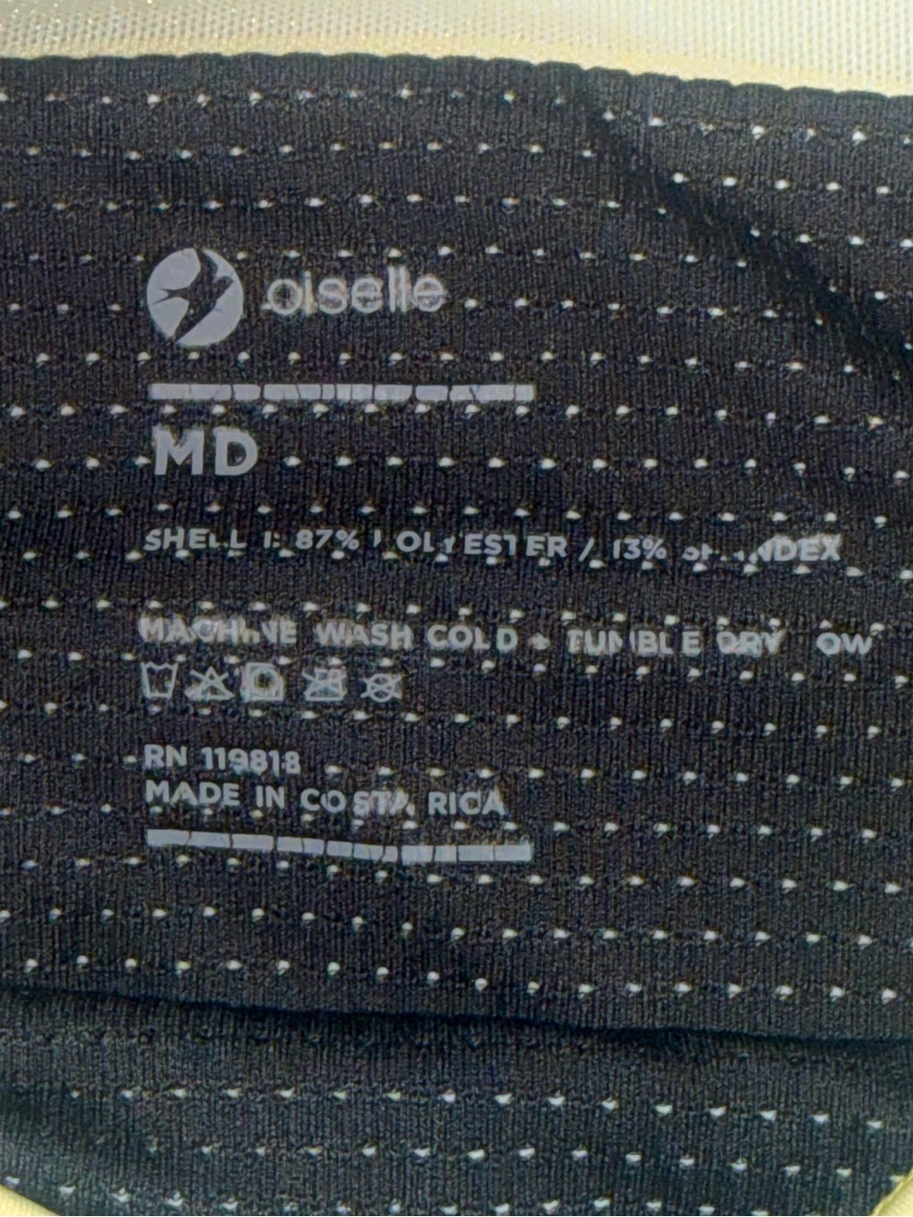Oiselle Colorblock Sports Bra Crop Top Running Racerback Activewear Medium -pads - Picture 3 of 7
